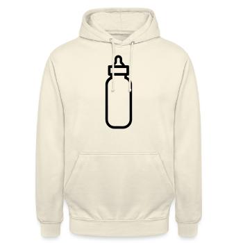 Flasche - Unisex Hoodie - Vanille-Milchshake - Vorne - Alina (178cm) & Michal (187cm)