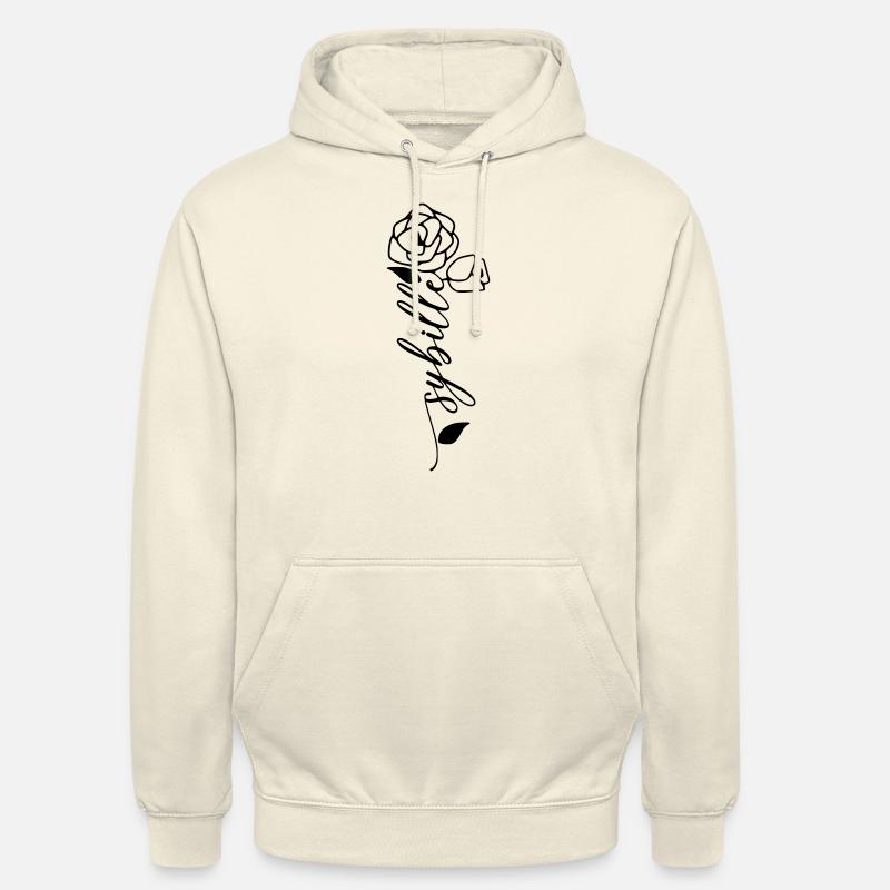 Sybille Nom Prénom Nom Fleur - Sweat-shirt à capuche unisexe - vanille