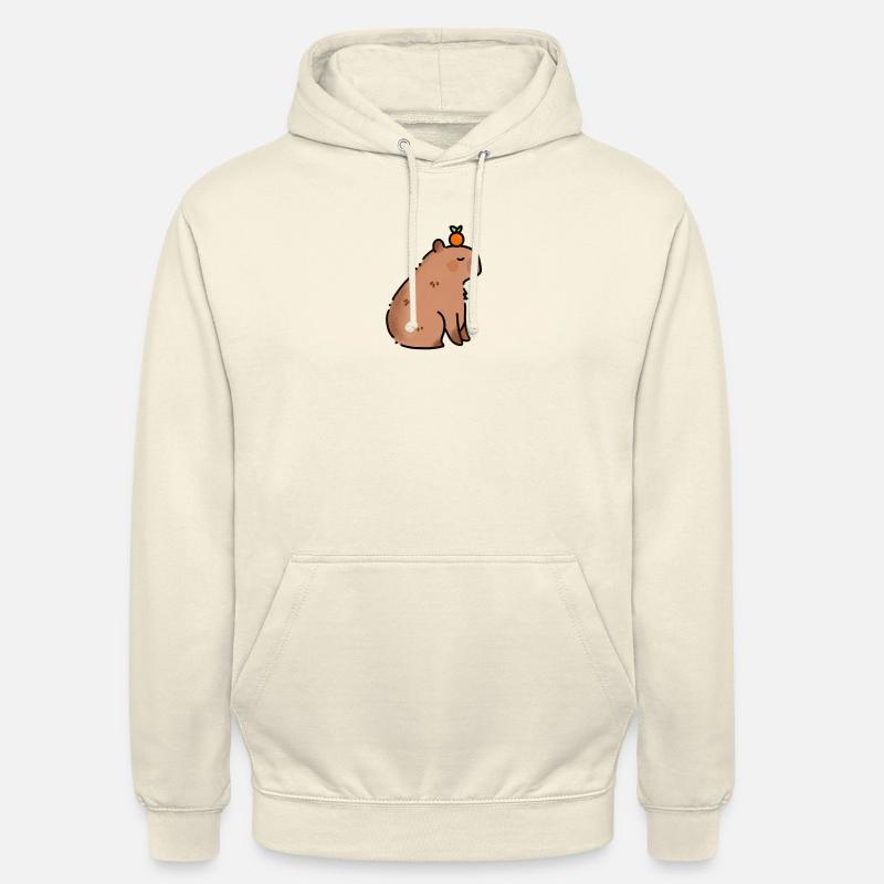 Kapibara Capybara Capibara - Felpa con cappuccio unisex - milkshake
