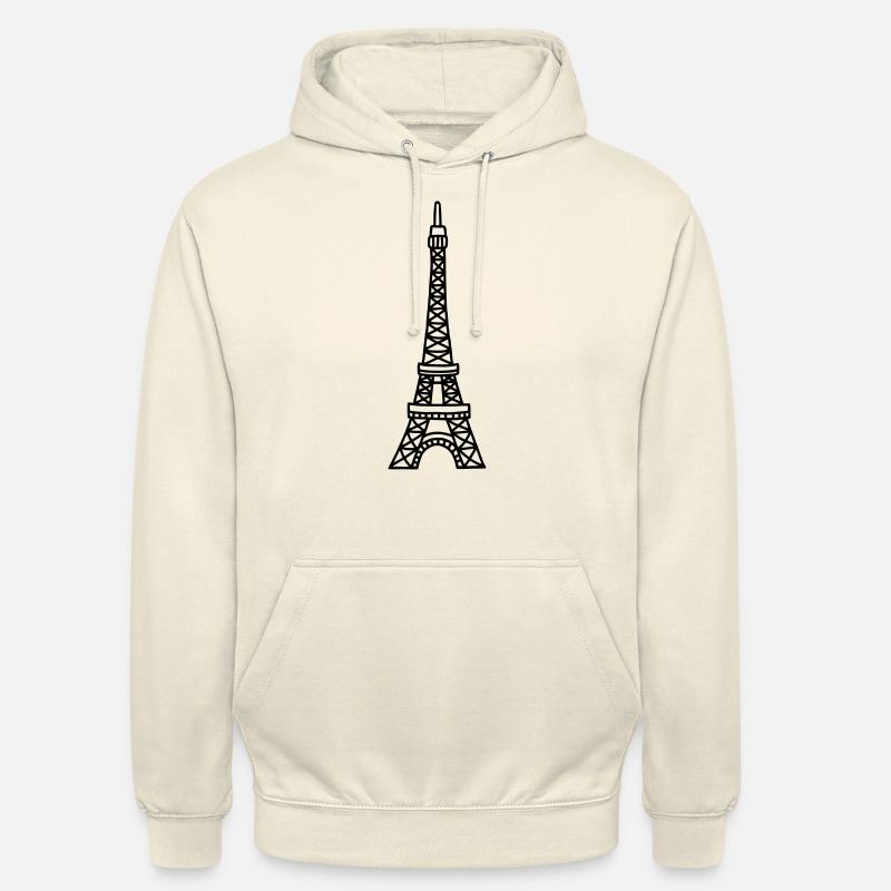 Tour Eiffel - Paris - Sweat-shirt à capuche unisexe - vanille