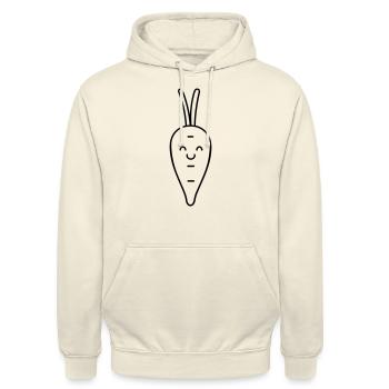 Carotte - Sweat-shirt à capuche unisexe - vanille - Devant - Alina (178cm) & Michal (187cm)