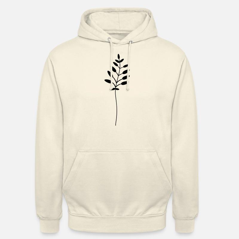 Fleur botanique abstraite, élément - Sweat-shirt à capuche unisexe - vanille