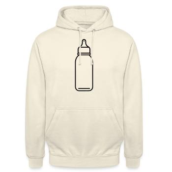 Flasche - Unisex Hoodie - Vanille-Milchshake - Vorne - Alina (178cm) & Michal (187cm)