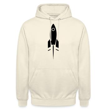 fusée - Sweat-shirt à capuche unisexe - vanille - Devant - Alina (178cm) & Michal (187cm)