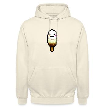 angry ice cream - Unisex Hoodie - Vanille-Milchshake - Vorne - Alina (178cm) & Michal (187cm)