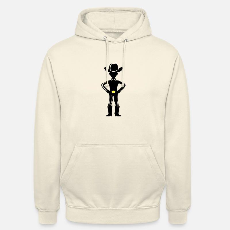 Cow-boy - Sweat-shirt à capuche unisexe - vanille