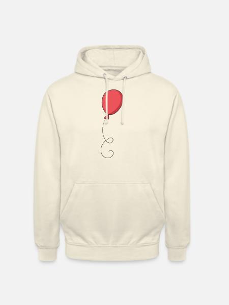 rød ballon - Hættetrøje unisex - vaniljemilkshake