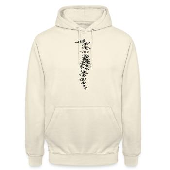 Hanging plant vine 2 - Unisex Hoodie - vanilla - Front - Alina (178cm) & Michal (187cm)