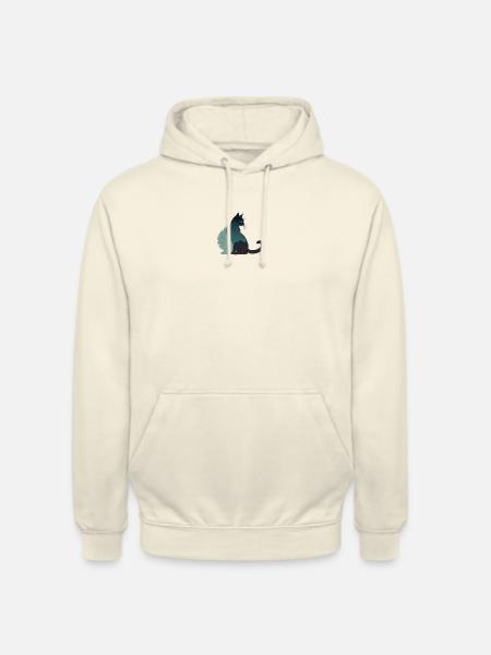 black cat - Unisex Hoodie - vanilla