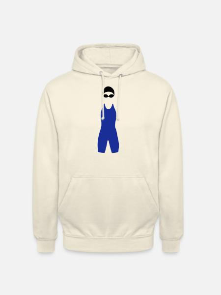 Swimmer silhouette - Unisex Hoodie - vanilla