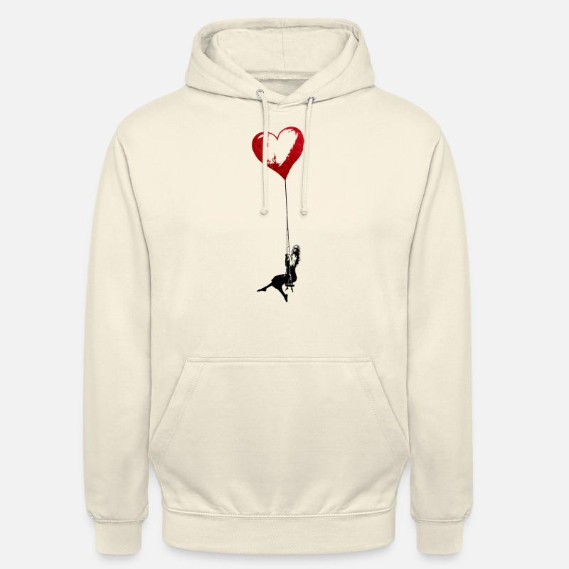 Fille avec du cœur - Sweat-shirt à capuche unisexe - vanille
