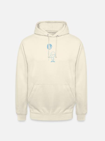Boy with Balloon - Unisex Hoodie - Vanille-Milchshake