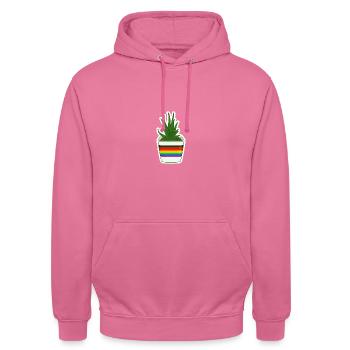 Pride Succulent - Unisex Hoodie - pink - Front - Alina (178cm) & Michal (187cm)