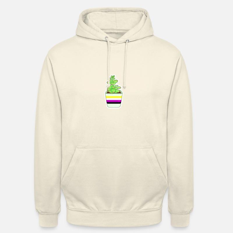 Non Binary Succulent - Unisex Hoodie - vanilla