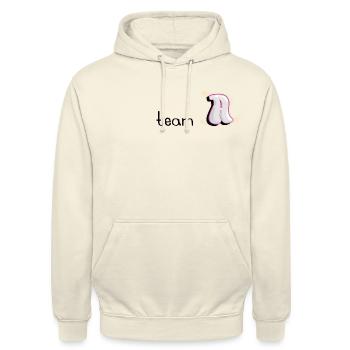 équipe A - Sweat-shirt à capuche unisexe - vanille - Devant - Alina (178cm) & Michal (187cm)