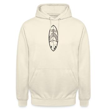 Surfbrett - Unisex Hoodie - Vanille-Milchshake - Vorne - Alina (178cm) & Michal (187cm)