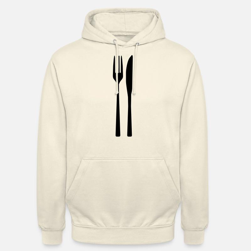 Messer Gabel - Spoon Fork - Unisex Hoodie - Vanille-Milchshake