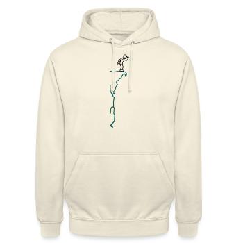 Steilklippe - 2 Farb Vektor - Unisex Hoodie - Vanille-Milchshake - Vorne - Alina (178cm) & Michal (187cm)