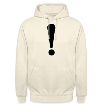 Ausrufezeichen - Unisex Hoodie - Vanille-Milchshake - Vorne - Alina (178cm) & Michal (187cm)
