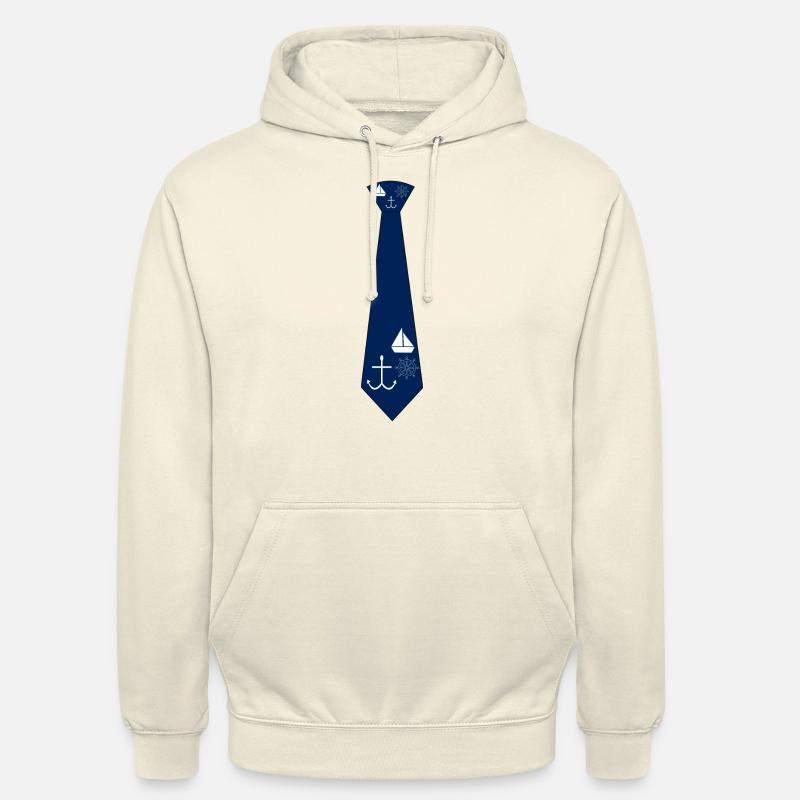 Krawatte mit maritimem Design - Unisex Hoodie - Vanille-Milchshake