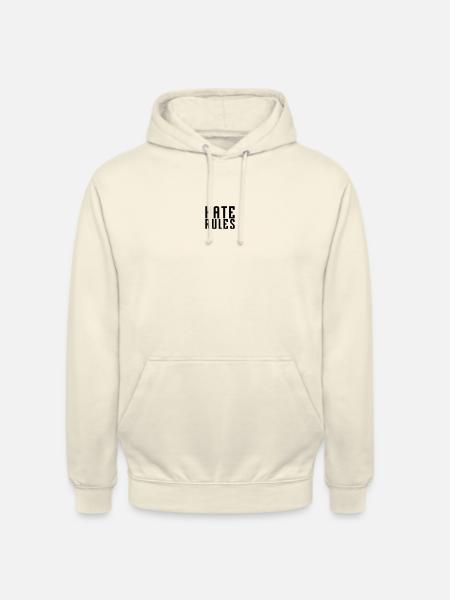 HATE RULES - SIMPLE - Unisex Hoodie - vanilla