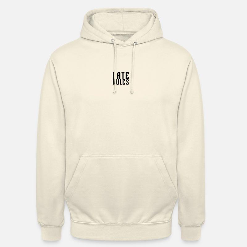 HATE RULES - SIMPLE - Unisex Hoodie - vanilla