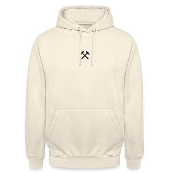 T-Shirt Ruhrpott - Unisex Hoodie - Vanille-Milchshake - Vorne - Alina (178cm) & Michal (187cm)