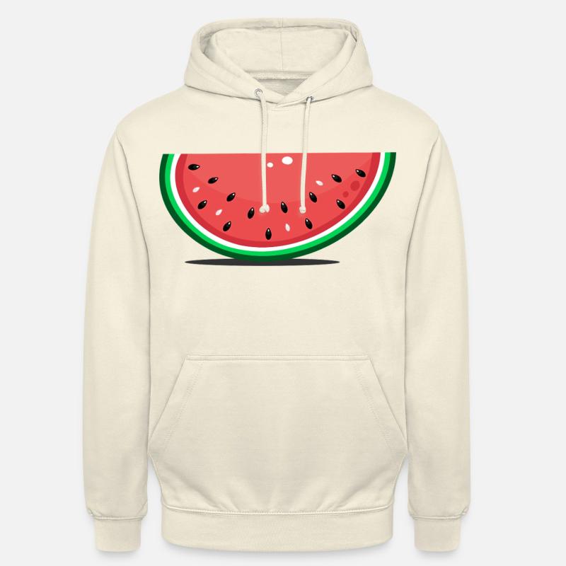 Tranche de design de pastèque - Sweat-shirt à capuche unisexe - vanille
