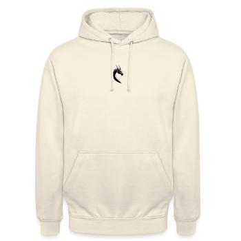 Long - Dragon chinois - Sweat-shirt à capuche unisexe - vanille - Devant - Alina (178cm) & Michal (187cm)