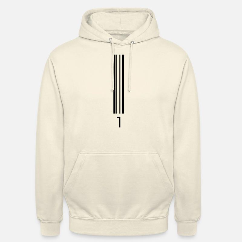 1codebar - Sweat-shirt à capuche unisexe - vanille