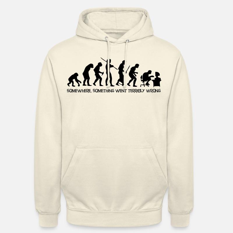 Die Evolution des Menschen - Unisex Hoodie - Vanille-Milchshake