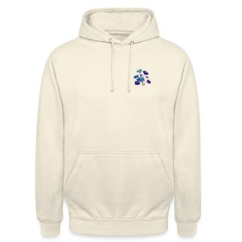 Bouquet Fleurs Jardin Fleuristerie Jardinage - Sweat-shirt à capuche unisexe - vanille - Devant - Alina (178cm) & Michal (187cm)