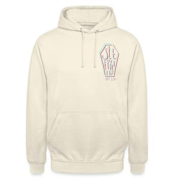 Cercueil de voyage - Sweat-shirt à capuche unisexe - vanille - Devant - Alina (178cm) & Michal (187cm)