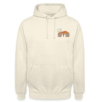 STS Logo Design - Unisex Hoodie - Vanille-Milchshake - Vorne - Alina (178cm) & Michal (187cm)