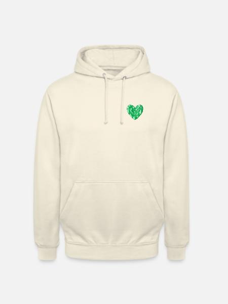 Smaragdi sydän - Unisex-huppari - vaniljapirtelö