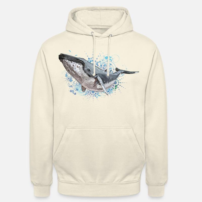 Knølhval - Unisex-hettegenser - vanilje-milkshake