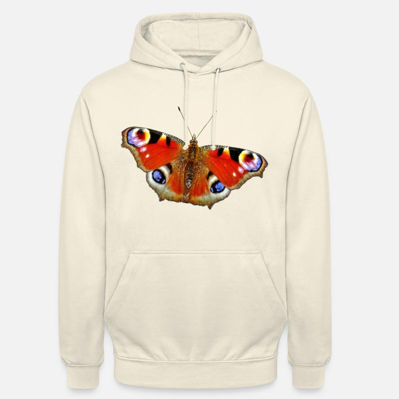 Papillon Papillon Paon - Sweat-shirt à capuche unisexe - vanille