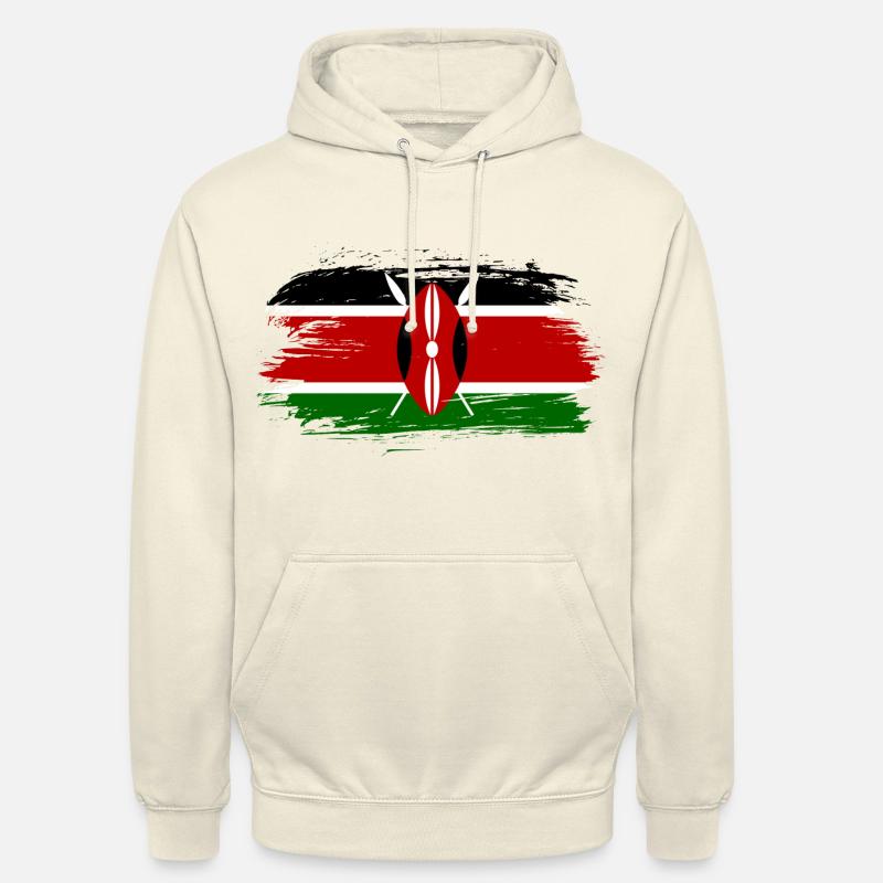 Drapeau du Kenya drapeau - Sweat-shirt à capuche unisexe - vanille