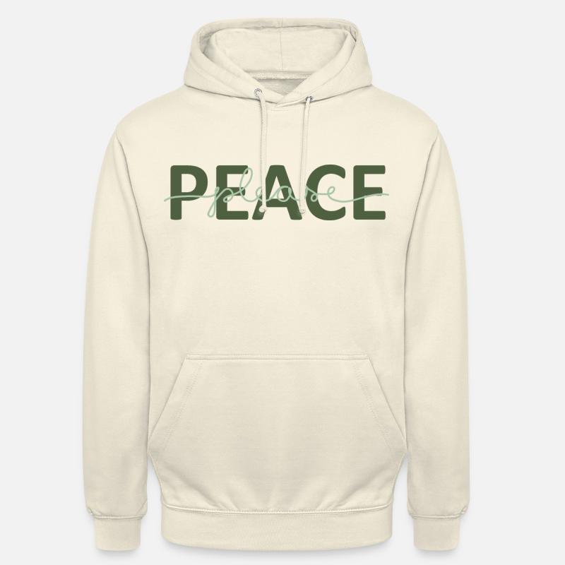 Paix s’il vous plaît - Sweat-shirt à capuche unisexe - vanille
