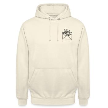 Blumenstrauß - grow. - Unisex Hoodie - Vanille-Milchshake - Vorne - Alina (178cm) & Michal (187cm)