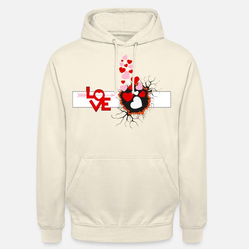 L’amour est l’amour - Sweat-shirt à capuche unisexe - vanille