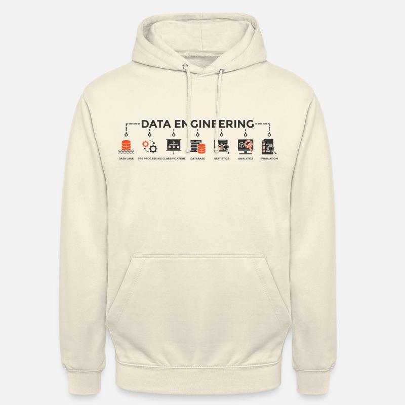 DATA ENGINEERING - Unisex Hoodie - Vanille-Milchshake