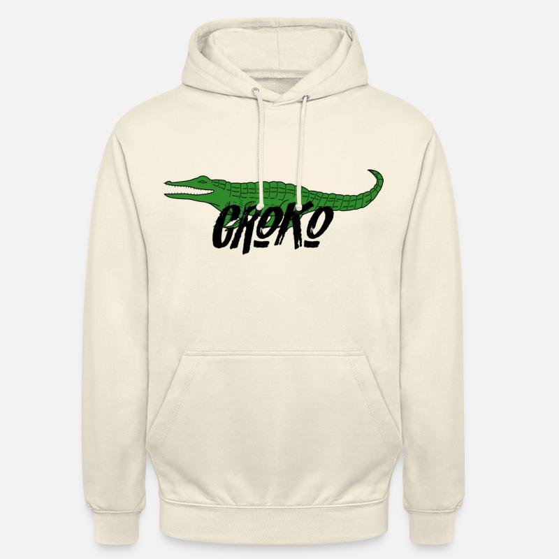 Croko - Sweat-shirt à capuche unisexe - vanille