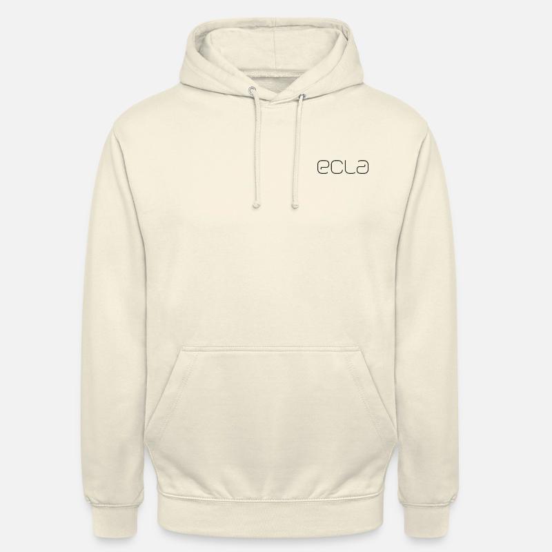 ECLA Logo Noir - Sweat-shirt à capuche unisexe - vanille