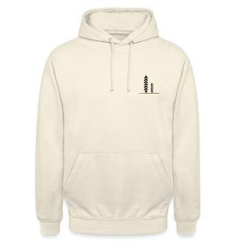Outdoor Naturliebhaber - Unisex Hoodie - Vanille-Milchshake - Vorne - Alina (178cm) & Michal (187cm)