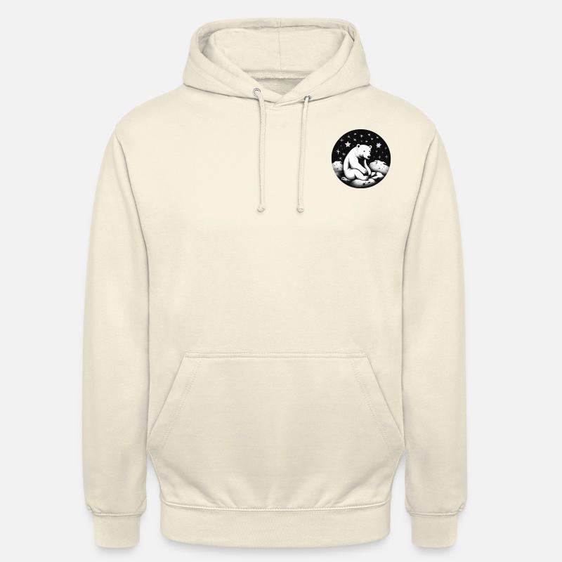 Ours polaire avec étoiles - Sweat-shirt à capuche unisexe - vanille