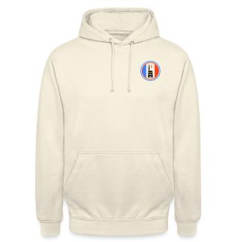 Cocarde de Strasbourg - Sweat-shirt à capuche unisexe - vanille - Devant - Alina (178cm) & Michal (187cm)