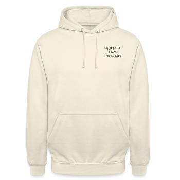 Weltbester Papa überhaupt - Unisex Hoodie - Vanille-Milchshake - Vorne - Alina (178cm) & Michal (187cm)
