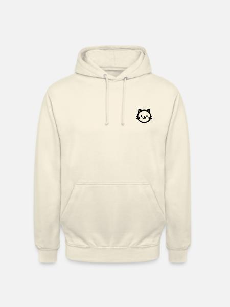Minimalistisches Katzendesign - Unisex Hoodie - Vanille-Milchshake
