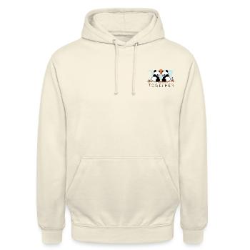 Together (farbig) - Unisex Hoodie - Vanille-Milchshake - Vorne - Alina (178cm) & Michal (187cm)